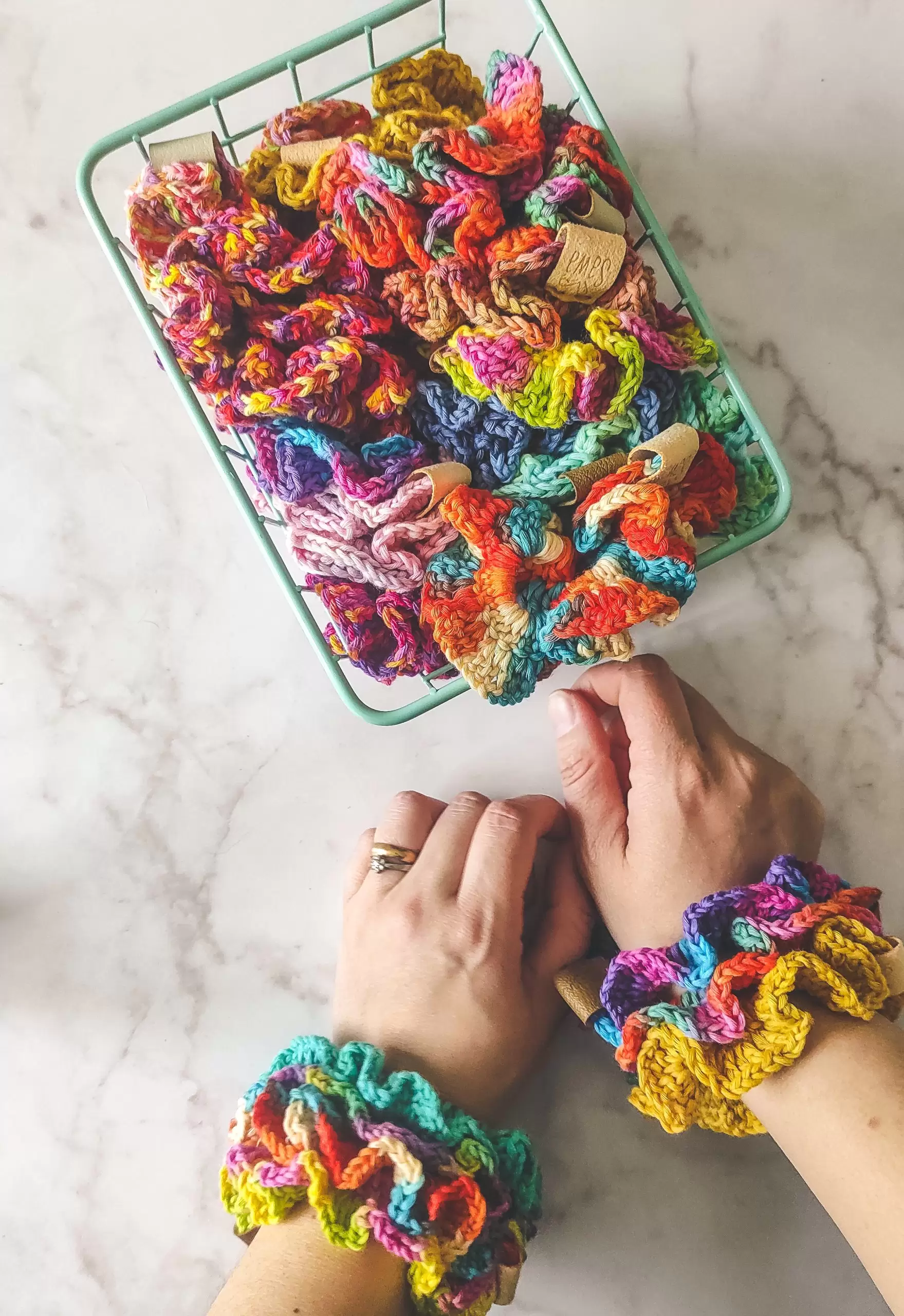 Scrunchie algodón peinado