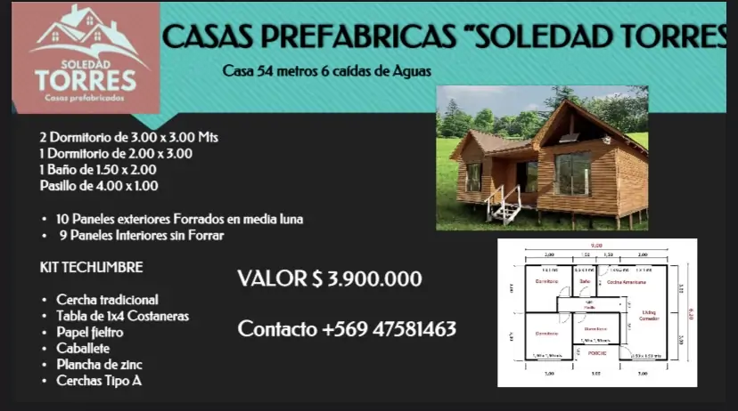 SOMOS UNA EMPRESA REGIONAL DE VENTA DE CASAS PREFABRICADAS Y TRANSPORTES TORRES - Imagen 16