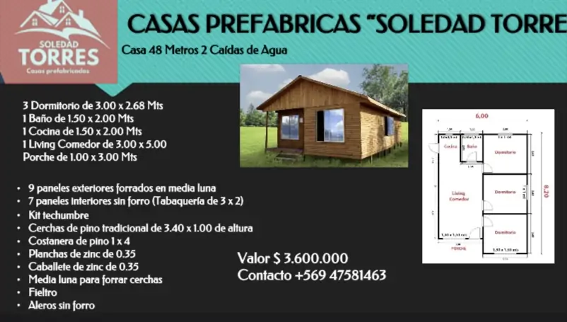 SOMOS UNA EMPRESA REGIONAL DE VENTA DE CASAS PREFABRICADAS Y TRANSPORTES TORRES - Imagen 14