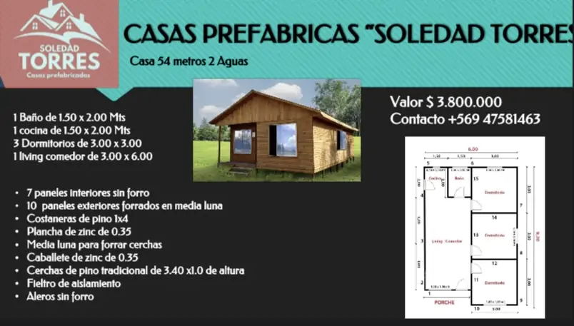 SOMOS UNA EMPRESA REGIONAL DE VENTA DE CASAS PREFABRICADAS Y TRANSPORTES TORRES - Imagen 13