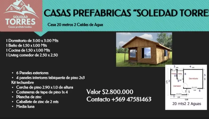 SOMOS UNA EMPRESA REGIONAL DE VENTA DE CASAS PREFABRICADAS Y TRANSPORTES TORRES - Imagen 12