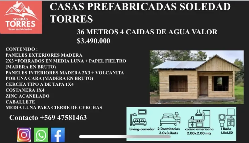 SOMOS UNA EMPRESA REGIONAL DE VENTA DE CASAS PREFABRICADAS Y TRANSPORTES TORRES - Imagen 11