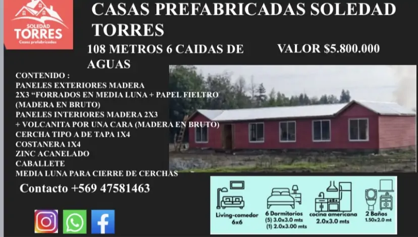 SOMOS UNA EMPRESA REGIONAL DE VENTA DE CASAS PREFABRICADAS Y TRANSPORTES TORRES - Imagen 9