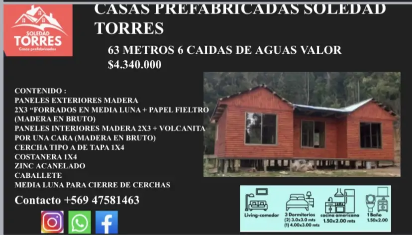 SOMOS UNA EMPRESA REGIONAL DE VENTA DE CASAS PREFABRICADAS Y TRANSPORTES TORRES - Imagen 8