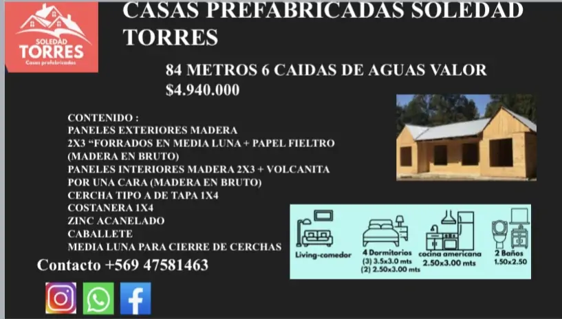 SOMOS UNA EMPRESA REGIONAL DE VENTA DE CASAS PREFABRICADAS Y TRANSPORTES TORRES - Imagen 7
