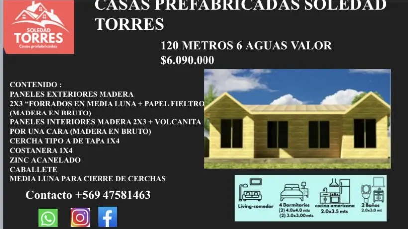 SOMOS UNA EMPRESA REGIONAL DE VENTA DE CASAS PREFABRICADAS Y TRANSPORTES TORRES - Imagen 4