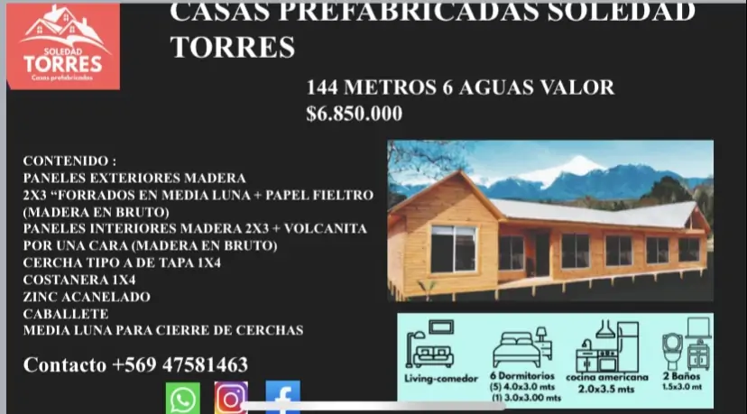 SOMOS UNA EMPRESA REGIONAL DE VENTA DE CASAS PREFABRICADAS Y TRANSPORTES TORRES - Imagen 3